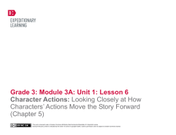 Grade 3: Module 3A: Unit 1