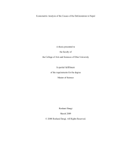Econometric Analysis of the Causes of the Deforestation in Nepal A