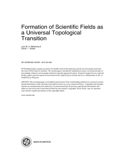 Formation of Scientific Fields as a Universal