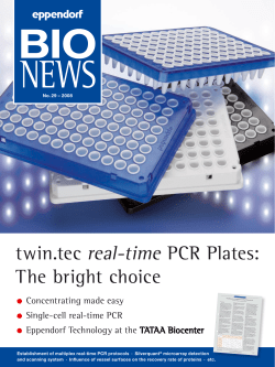 Eppendorf Technology at the TATAA Biocenter