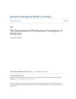 The Momentum of Posthumous Conception: A Model Act