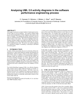 Analysing UML 2.0 activity diagrams in the software