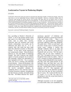 Lockwood as Voyeur in Wuthering Heights