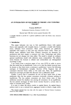 AN INTEGRATION OF EQUILIBRIUM THEORY AND TURNPIKE