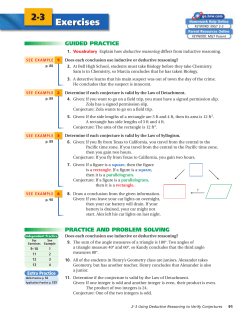 Exercises 2-3 - Spokane Public Schools