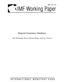 Deposit Insurance Database