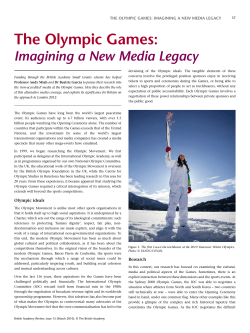 The Olympic Games: Imagining a New Media