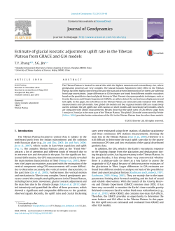 Estimate of glacial isostatic adjustment uplift rate in the Tibetan