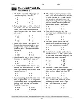 Theoretical Probability