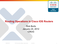Routing Operations in Cisco IOS Routers