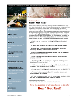 Real? Not Real? THINK before you DRINK THINK before you DRINK