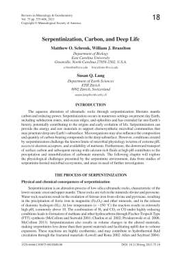 (2013) "Serpentinization, Carbon, and Deep Life"
