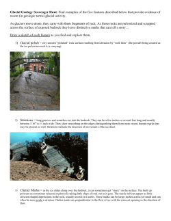 Glacial Geology Scavenger Hunt: Find examples of the five features