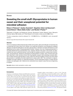 Sweating the small stuff: Glycoproteins in human