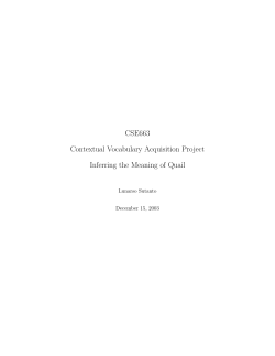 "Inferring the Meaning of "Quail" "