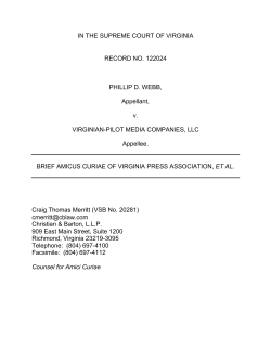 in the supreme court of virginia record no