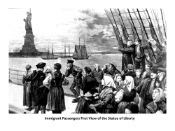 Immigrant Passengers First View of the Statue of