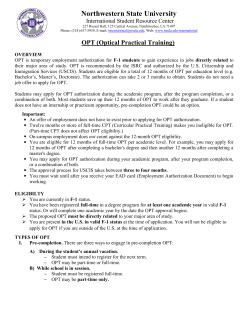 OPT - Northwestern State University