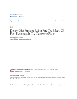 Design Of A Running Robot And The Effects Of - Purdue e-Pubs
