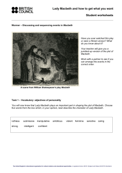 Lady Macbeth and how to get what you want