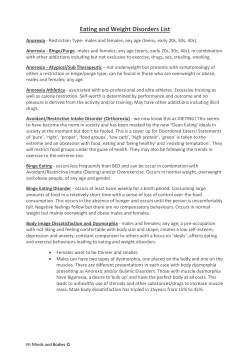 Eating and Weight Disorders List