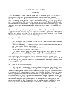 DOUBLE EXIT: IS IT FOR YOU? Faye Girsh In 2002 Rear Admiral