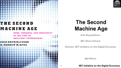 The Second Machine Age - MIT Sloan School of Management