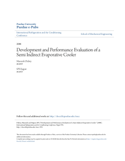 Development and Performance Evaluation of a - Purdue e-Pubs