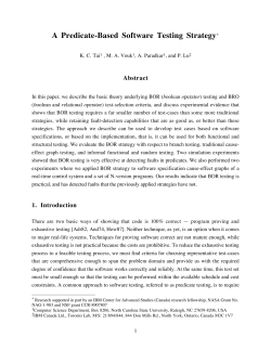 A Predicate-Based Software Testing Strategy