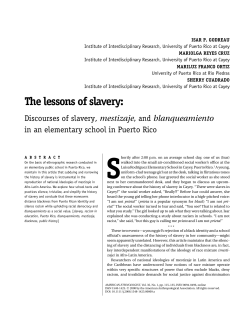 The lessons of slavery: Discourses of slavery, mestizaje, and