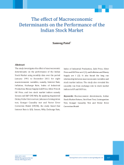The effect of Macroeconomic Determinants on the