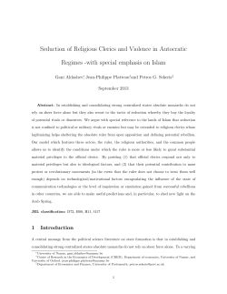 Seduction of Religious Clerics and Violence in Autocratic Regimes