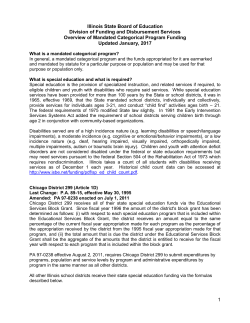 Mandated Categorical - Illinois State Board of Education