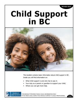 Child Support in BC - People`s Law School