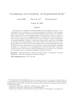Coordination via Correlation: An Experimental Study