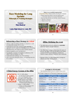 Race Modeling for Long Sprints