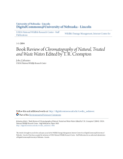 Book Review of Chromatography of Natural, Treated and Waste