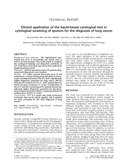 Clinical application of the liquid-based cytological test in cytological