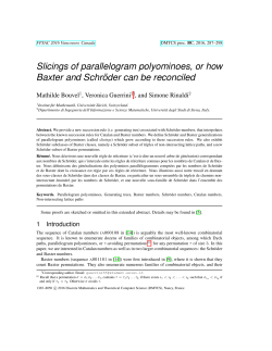 Slicings of parallelogram polyominoes, or how Baxter and Schr&uml;oder