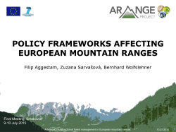 policy frameworks affecting european mountain ranges