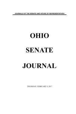 ohio senate journal - Legislative Information Systems