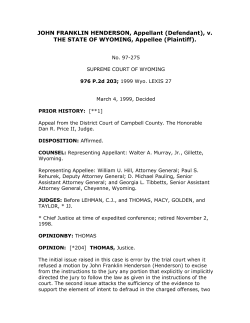 Henderson v. Wyoming