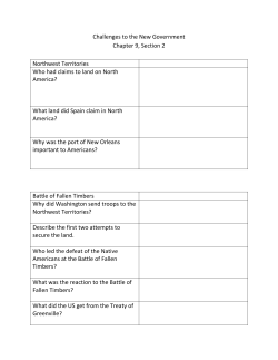 Challenges to the New Government Chapter 9, Section 2 Northwest