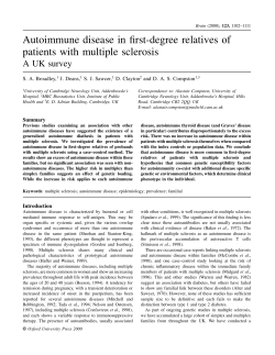 Autoimmune disease in first-degree relatives of