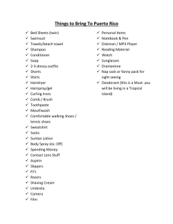 Things to Bring To Puerto Rico