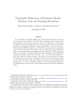 Geographic Dispersion of Economic Shocks: Evidence