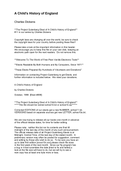 A Child`s History of England by Charles Dickens
