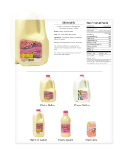 Plains Gallon Plains Gallon Plains &frac12; Gallon Plains Quart Plains 8oz