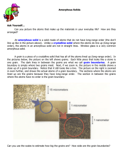 Amorphous Solids Ask Yourself&hellip; Can you picture the atoms that