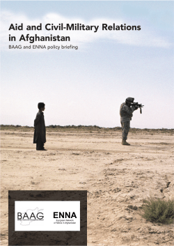 Aid and Civil-Military Relations in Afghanistan